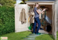 Armoire De Jardin Bois 14 Mm + Plancher Massif : 87 X 163 X 190 Cm -Garanti Jardin Magasin 361.1608.30400