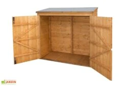 Coffre De Rangement En Bois Pour 2 Vélos 182x82x164cm (l,l,h) -Garanti Jardin Magasin abri velo bois rowlinson 2