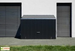 Abri à Vélos En Acier Galvanisé Anthracite 1,74 M² -Garanti Jardin Magasin abri velos acier galvanise anthracite