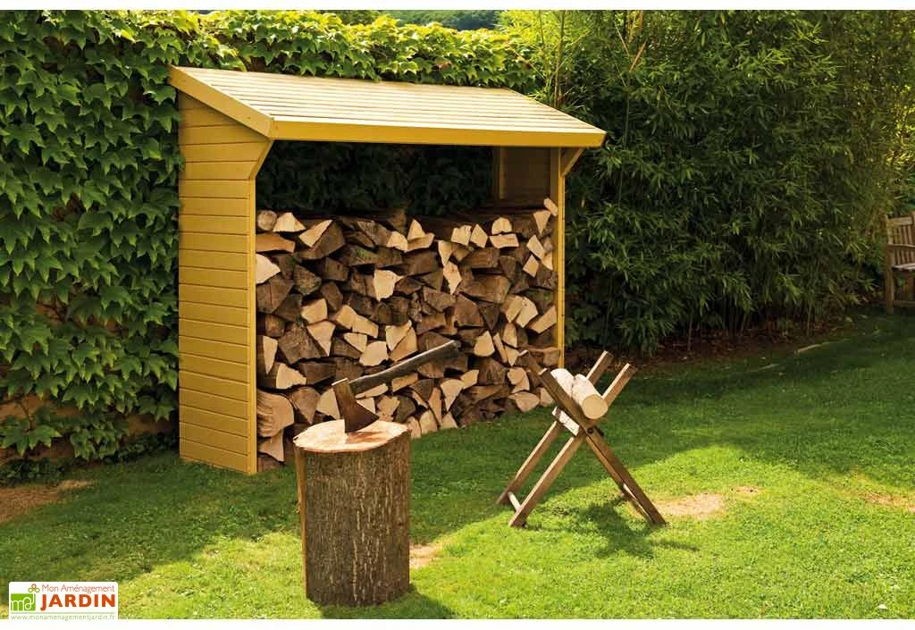 Abri Range-Bûches En Bois Lotus - 1,5 M³ 3 Abri Range-Bûches En Bois Lotus - 1,5 M³