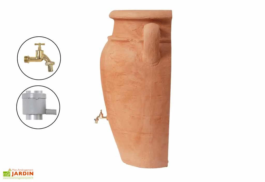 Garantia Récupérateur D'Eau Pluie Amphore Antik Murale 260 L Terracotta 3 Garantia Récupérateur D'Eau Pluie Amphore Antik Murale 260 L Terracotta – Image 2