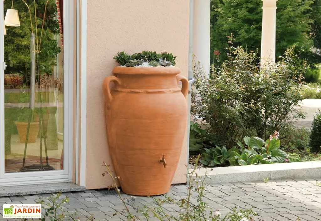 Garantia Récupérateur D'Eau Pluie Amphore Antik Murale 260 L Terracotta 2 Garantia Récupérateur D'Eau Pluie Amphore Antik Murale 260 L Terracotta