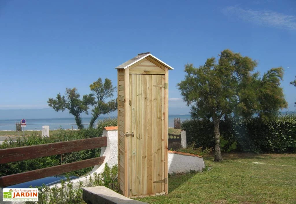 Armoire De Jardin En Bois De Pin Erra 63 X 43 X 181 Cm 3 Armoire De Jardin En Bois De Pin Erra 63 X 43 X 181 Cm