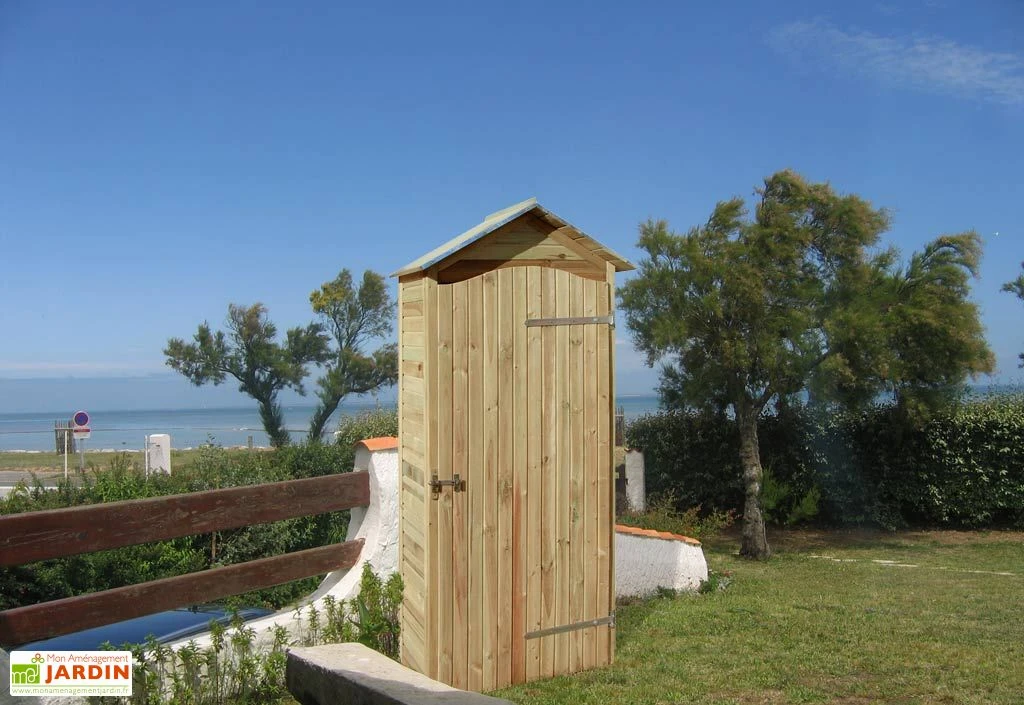 Armoire De Jardin En Bois Simia - 90 X 58 X 204 Cm 3 Armoire De Jardin En Bois Simia - 90 X 58 X 204 Cm