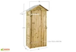 Armoire De Jardin En Bois Simia - 90 X 58 X 204 Cm 10 Armoire De Jardin En Bois Simia - 90 X 58 X 204 Cm -Garanti Jardin Magasin armoire de jardin en bois simia 90 x 58 x 204 cm 1