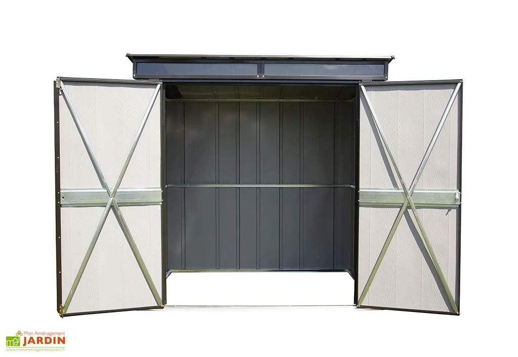 Armoire De Jardin En Acier Galvanisé 208 X 130 Cm 4 Armoire De Jardin En Acier Galvanisé 208 X 130 Cm – Image 2