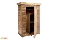 Armoire De Jardin En Bois L.131 X P.69 X H.200 Cm Ep.15 Mm - Theo -Garanti Jardin Magasin armoire forest style theo 1
