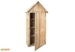 Armoire De Jardin En Bois L.93 X P.60 X H.193 Cm Ep.15 Mm - Wissant