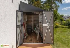 Armoire De Jardin En Acier Galvanisé 124 X 203 Cm -Garanti Jardin Magasin armoire jardin adossee metal anthracite