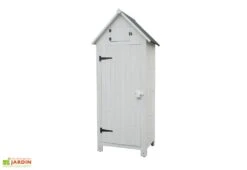 Armoire De Jardin En Bois FSC 10 Mm Blanc 179 Cm
