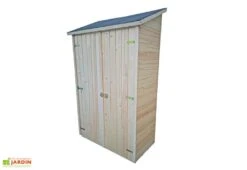 Armoire De Rangement Bois 16mm - 125 X 65 X 206 Cm -Garanti Jardin Magasin armoire jardin bois brut 16mm double portes rangement