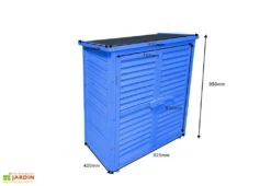 Armoire De Jardin En Bois Lasuré Bleu 87 X 46,5 X 95 Cm -Garanti Jardin Magasin armoire jardin bois lasure bleu 87 x 46 5 x 95 cm 1