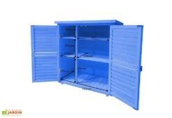 Armoire De Jardin En Bois Lasuré Bleu 87 X 46,5 X 95 Cm -Garanti Jardin Magasin armoire jardin bois lasure bleu 87 x 46 5 x 95 cm 2