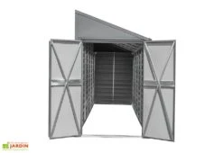 Armoire De Jardin En Acier Galvanisé 124 X 203 Cm -Garanti Jardin Magasin armoire jardin metal portes ouvertes