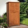 Armoire De Jardin Bois (43x80x160) -Garanti Jardin Magasin armoire jardin terrasse bois