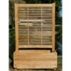 Bac à Fleurs Avec Treillis En Bois De Châtaignier Lasuré – Persienne 2 Bac à Fleurs Avec Treillis En Bois De Châtaignier Lasuré – Persienne -Garanti Jardin Magasin bac a fleurs bois avec treillis
