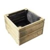 Bac à Fleurs Carré En Bois Traité Oslo - 38 Litres -Garanti Jardin Magasin bac a fleurs carre en bois de pin