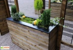 Bac à Fleurs En Bois Selekt (120x45x76) -Garanti Jardin Magasin bac a fleurs selekt 120 x 45 x 76 cm jardipolys 1