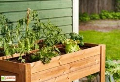 Carré Potager En Bois Autoclave Sur Pieds 120 X 80 Cm H. 88 Cm - Ventspils -Garanti Jardin Magasin bac potager bois sureleve ekju 253478