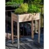Bac Potager Sur Pied En Bois Douglas Et Aluminium 65 X 35 X 80 Cm -Garanti Jardin Magasin bac potager sureleve bois douglas