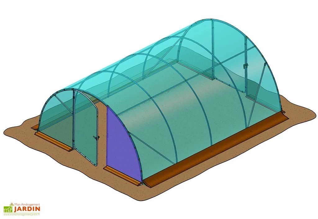 Bâche De Pignon Avant Côté Pour Serre De Jardin Tunnel Richel 4,5 4 Bâche De Pignon Avant Côté Pour Serre De Jardin Tunnel Richel 4,5 – Image 2