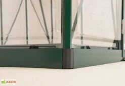 Serre De Jardin En Aluminium Et Polycarbonate Balance – Vert -Garanti Jardin Magasin base serre aluminium vert polycarbonate balance