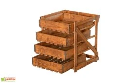 Légumier En Bois Autoclave Brun 4 Tiroirs - 50 X 54 X 60 Cm -Garanti Jardin Magasin bois legumier 4 etages