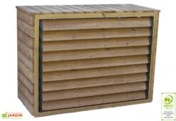 Cache Climatiseur Extérieur En Bois D’Épicéa Traité 132 X 58 X 147 Cm -Garanti Jardin Magasin cache climatiseur exterieur bois epicea traite 132 x 58 x 147 cm 3