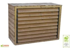 Cache Climatiseur Extérieur En Bois D’Épicéa Traité 132 X 58 X 98 Cm -Garanti Jardin Magasin cache climatiseur exterieur bois epicea traite 132 x 58 x 98 cm 3