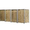 Cache-poubelles En Acier Et Bois De Pin Traité 241 X 63 X 115 Cm -Garanti Jardin Magasin cache poubelle bois hide