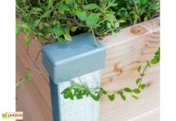 Carré Potager En Bois Avec Composteur Keyhole Garden 120 X 115 Cm -Garanti Jardin Magasin carre potager bois composteur douglas 2