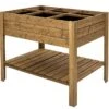 Carré Potager En Bois Autoclave Sur Pieds 120 X 80 Cm H. 88 Cm - Ventspils -Garanti Jardin Magasin carre potager bois sureleve ekju 253478