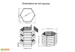 Garantia Carré Potager Empilable En Polypropylène Ergo 110 Cm (Lot De 2) -Garanti Jardin Magasin carre potager ergo polypropylene garantia imitation bois 4
