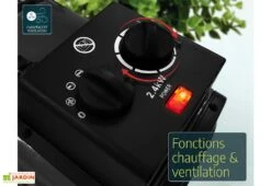 Chauffage Ventilateur D'appoint 2400W Avec Thermostat Digital -Garanti Jardin Magasin chauffage electrique portable serre jardin 2400w 5