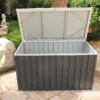 Coffre De Jardin En Métal Gris Anthracite Duramax - 174 X 73 X 73 Cm -Garanti Jardin Magasin coffre de rangement metal 130 1
