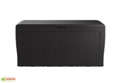 Coffre De Jardin Keter Gris En Résine Tressée – Samoa 270 L -Garanti Jardin Magasin coffre jardin keter resine tressee marron samoa 270l 2