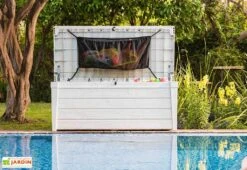 Coffre De Jardin Et Piscine Keter Blanc En Résine – Pool Box 455 L -Garanti Jardin Magasin coffre jardin piscine keter resine blanc pool box 455l 5