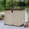 Coffre De Rangement Extérieur En Résine 880 L -Garanti Jardin Magasin coffre jardin resine beige