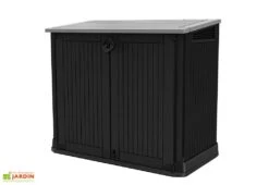 Coffre De Rangement Extérieur En Résine 880 L -Garanti Jardin Magasin coffre rangement exterieur noir