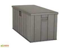 Coffre De Rangement En Lifetime En PEHD Imitation Bois 570 L -Garanti Jardin Magasin coffre rangement jardin lifetime pehd imitation bois 570l 1