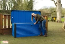 Coffre De Rangement Design En Métal PatioBox 187x78,5x72cm (4 Coloris) -Garanti Jardin Magasin coffre rangement jardin metal acier galvanise trimetals patiobox l 1