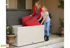Lifetime Coffre De Rangement Extérieur En Résine 439 L -Garanti Jardin Magasin coffre rangement jardin resine lifetime
