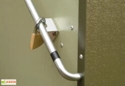 Coffre De Rangement Métal Storeguard Crème (196x89x113) -Garanti Jardin Magasin coffre rangement metal jardin trimetals vert 1