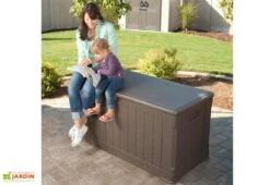 Lifetime Coffre De Rangement Polyéthylène 439L (128x64x67) -Garanti Jardin Magasin coffre rangement resine lifetime 2