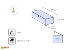 Keter Coffre De Rangement En Résine Tressée Tropic 302L -Garanti Jardin Magasin coffre rangement resine tropic 302l 1