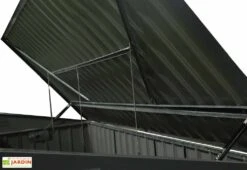 Cache-Poubelle Double En Acier 100 X 172 X 131 Cm 11 Cache-Poubelle Double En Acier 100 X 172 X 131 Cm -Garanti Jardin Magasin couvercle cache poubelle double metal anthracite