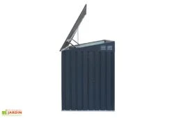 Cache-Poubelle Extérieur En Acier 100 X 235 X 131 Cm (3 Poubelles) 8 Cache-Poubelle Extérieur En Acier 100 X 235 X 131 Cm (3 Poubelles) -Garanti Jardin Magasin couvercle cache poubelle triple acier