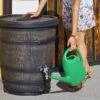 Roto Cuve De Récupération D’Eau De Pluie 130 L Tonneau Imitation Bois -Garanti Jardin Magasin cuve recuperateur eau pluie tonneau imitation bois