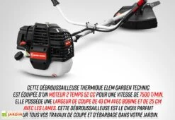 Débroussailleuse Thermique 52 CC + 3 Lames -Garanti Jardin Magasin debrousailleuse thermique 52cc