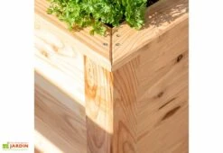 Jardinière En Bois De Mélèze Bac Potager 100 X 65 X 66 Cm -Garanti Jardin Magasin details angle bac potager 100x66cm